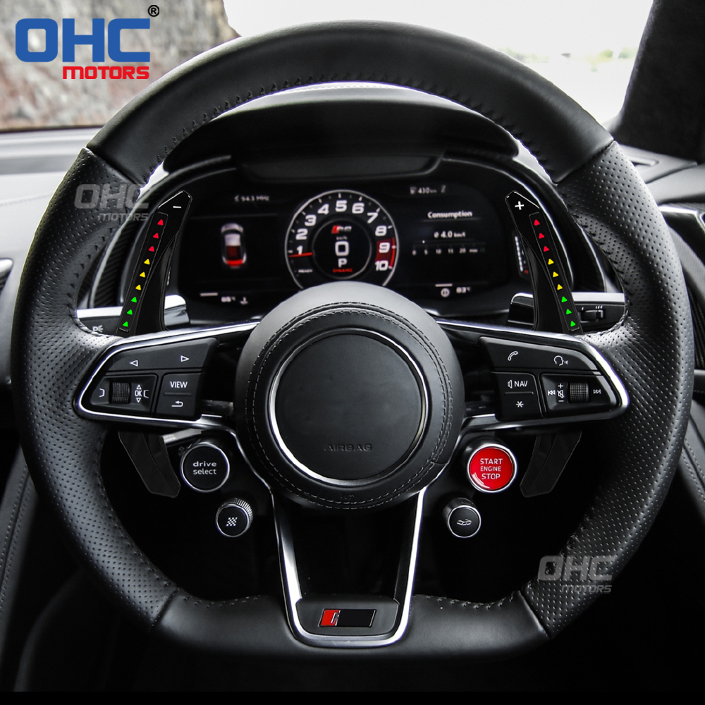 LED RPM Paddle Shift Fit for Audi RS6 RS7 S6 RS SQ5 B7 B8 B9 C8 2016 TO 2020 Smart Paddle Shift Shifter Shifters