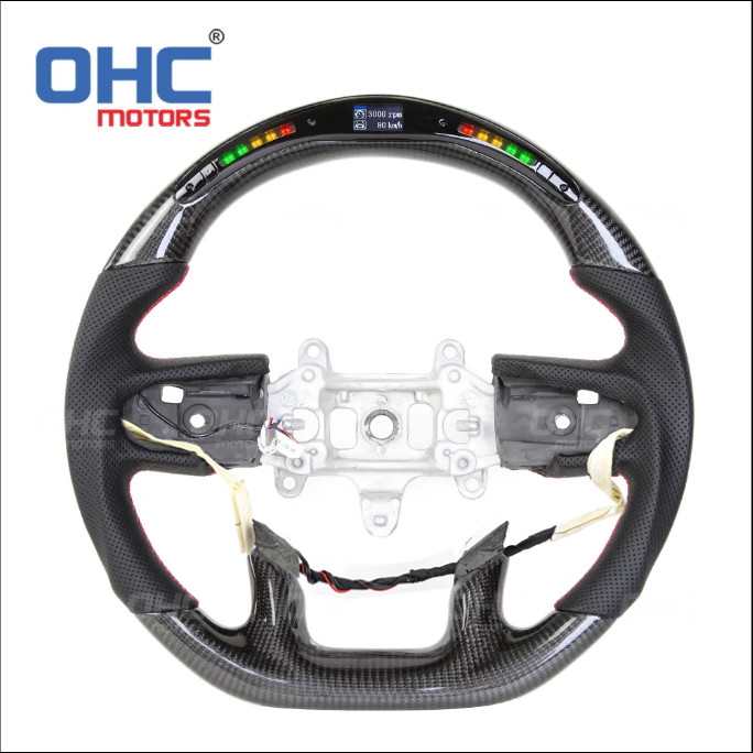 LED Carbon Fiber Steering Wheel for Dodge Ram 2 Steering Wheel Carbon 