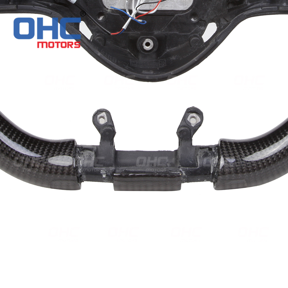 LED RPM Carbon Fiber Steering Wheel Core Alcantara Fit For AMG Mercedes-Benz W204 W205 W211 AMG GLE CLA 2018-2021