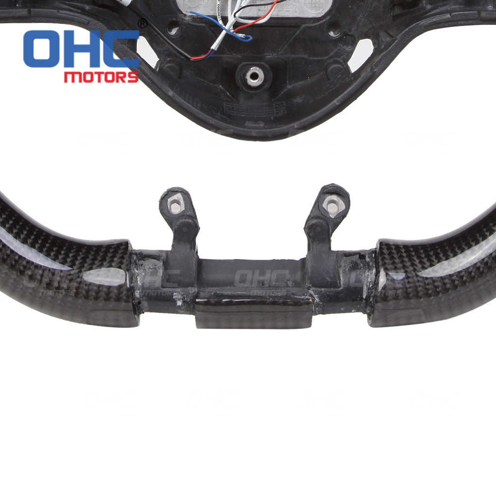 LED RPM Carbon Fiber Steering Wheel Core Alcantara Fit For AMG Mercedes-Benz W204 W205 W211 AMG GLE CLA 2018-2021