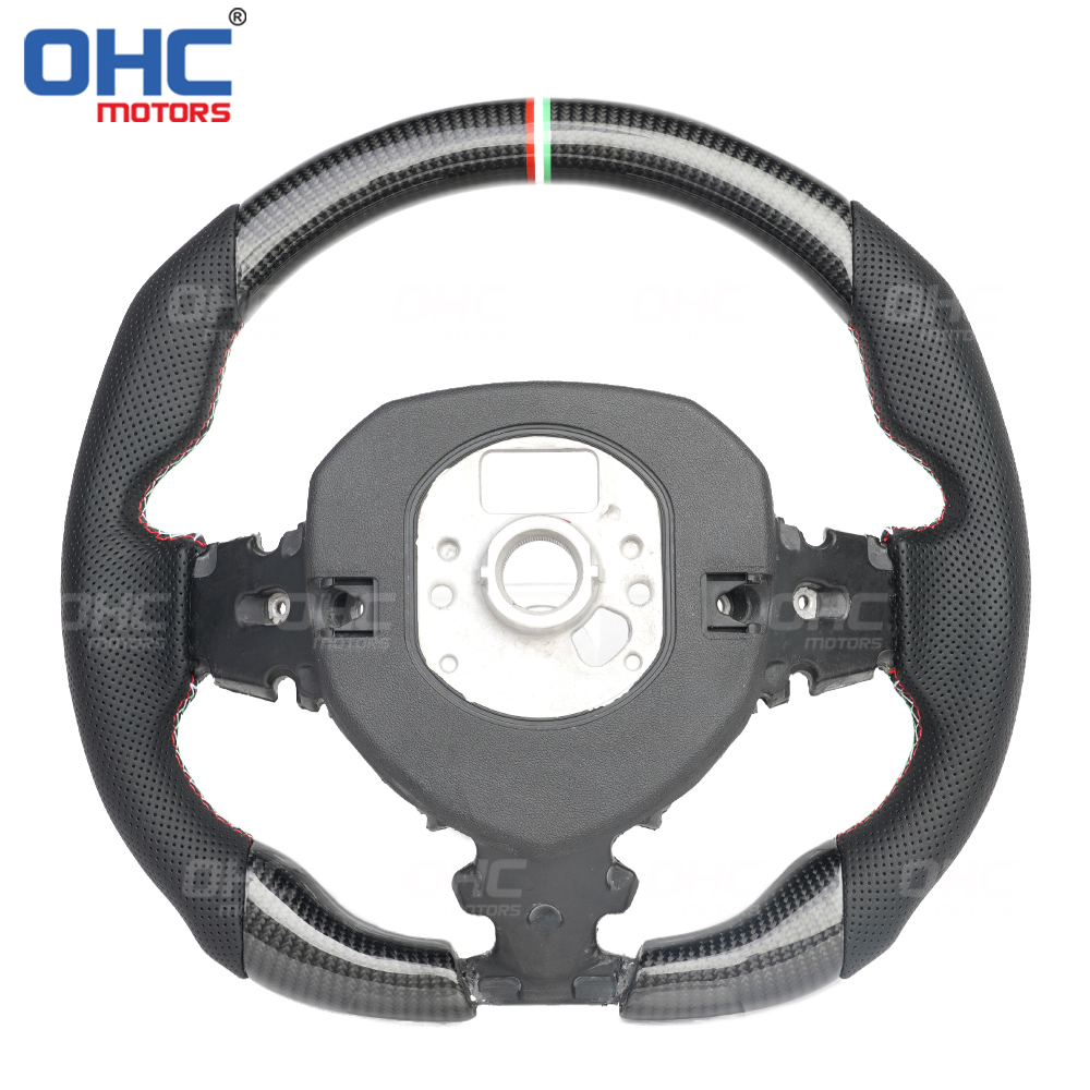 Real Carbon Fiber Steering Wheel for Lamborghini Aventador LED RPM Racing Car Steering Wheel Carbon Fiber ohc motors
