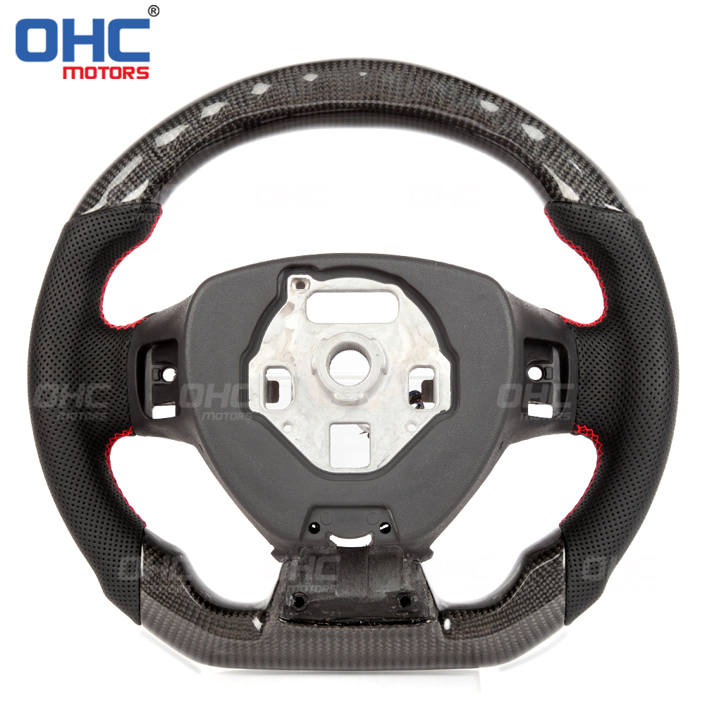 LED RPM Racing Car Carbon Fiber Steering Wheel for Chevrolet Corvette C6 C7 C8 Leather Car Steering Wheel Carbon Fiber ohc motors