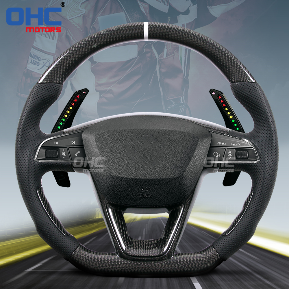 LED RPM Paddle Shift for Seat Leon Cupra mk2 mk3 LED RPM Racing Car Steering Wheel Paddle Shift Shifter Shifters