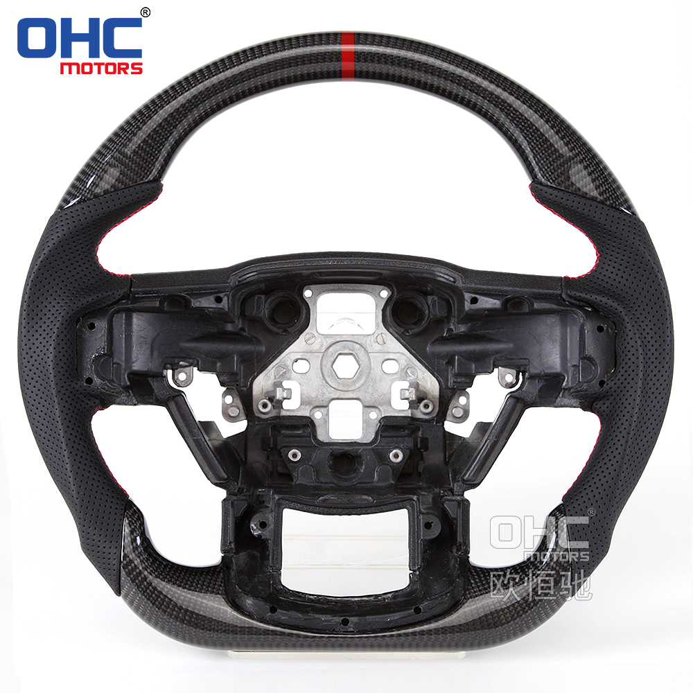 100%Carbon Fiber Steering Wheel for Ford Raptor F150 Steering Wheel Carbon Fiber 2015-2021