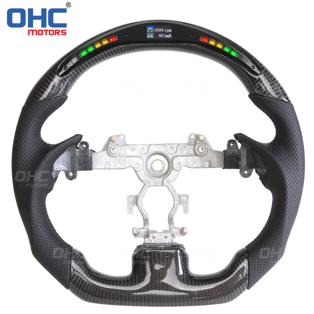 LED Peformance Car Steering Wheel Fit For Infiniti G37 REAL 100% Carbon Fiber Steering Wheel 