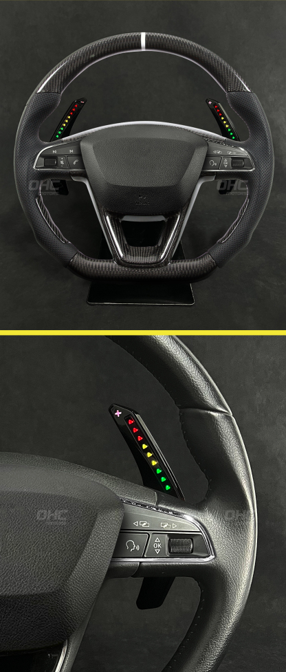 LED RPM Paddle Shift for Seat Leon Cupra mk2 mk3 LED RPM Racing Car Steering Wheel Paddle Shift Shifter Shifters