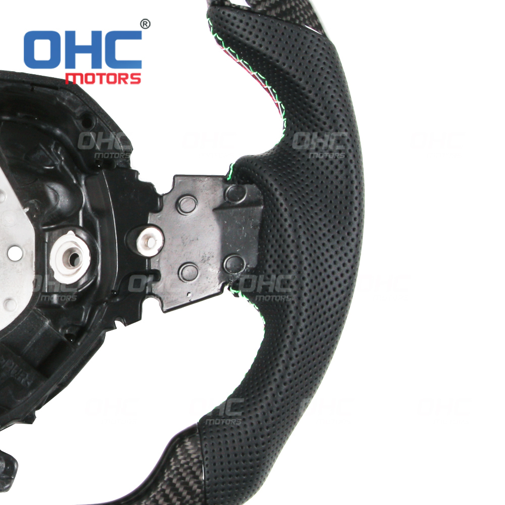 100% carbon fiber perforated leather steering wheel for lamboeghini aventador