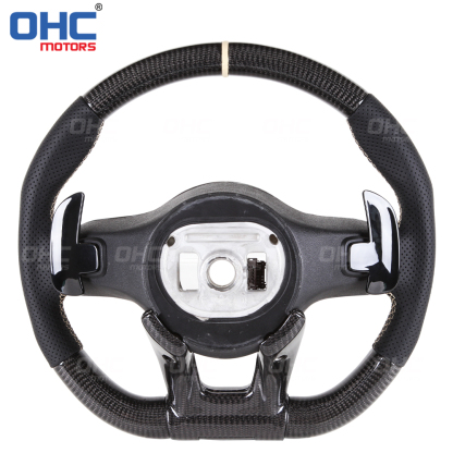 Wholesale Car Carbon Fiber Steering Wheel Assembly Set Compatible with Mercedes-Benz W204 W205 W211 AMG GLE CLA Leather Suede Carbon Fiber
