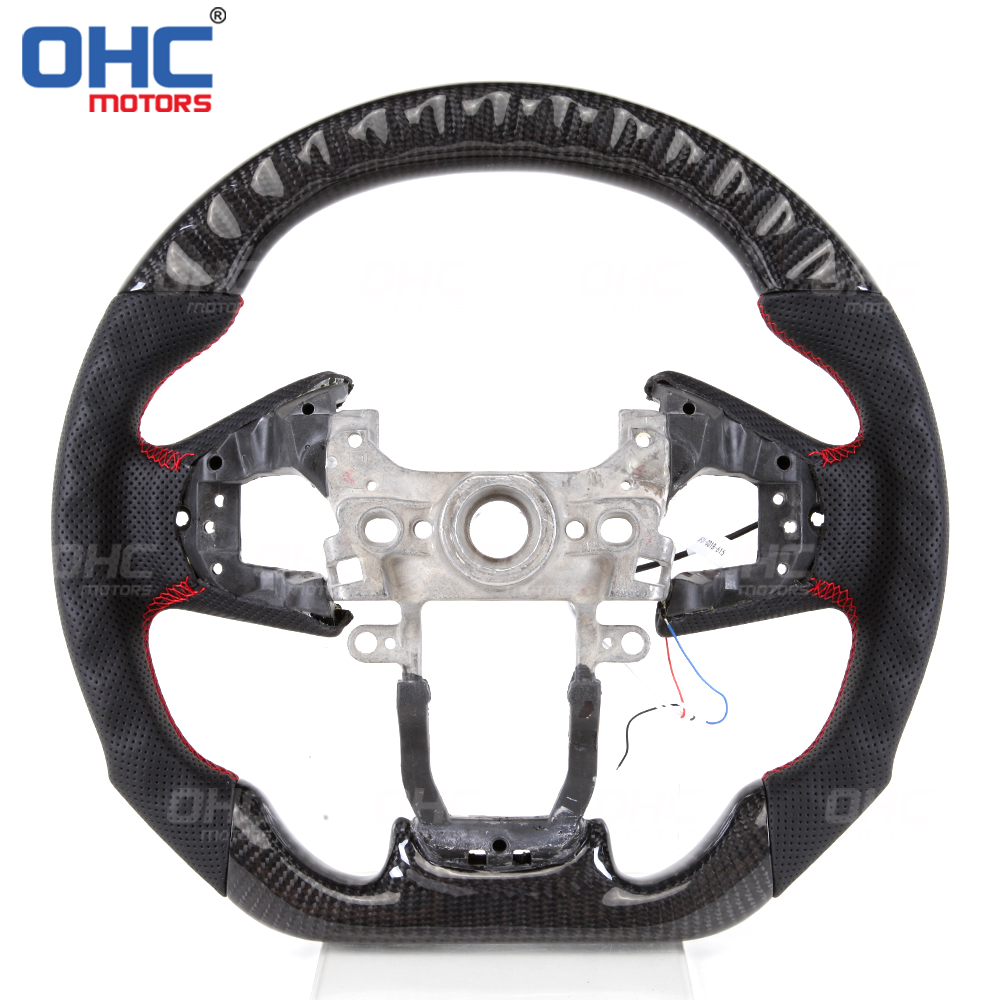 LED Racing Car Carbon Fiber Streering Wheel For HONDA CIVIC OHC MOTORS