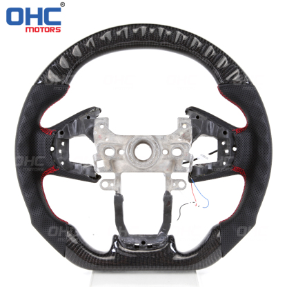 LED Racing Car Carbon Fiber Streering Wheel For HONDA CIVIC OHC MOTORS