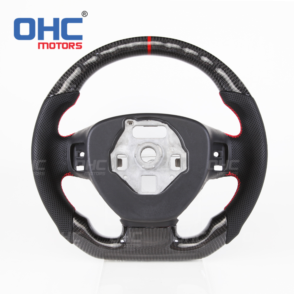 Real Carbon Fiber Steering Wheel For Chevrolet Corvette C6 C7 C8 Car Steering Wheel Carbon Fiber ohc motors