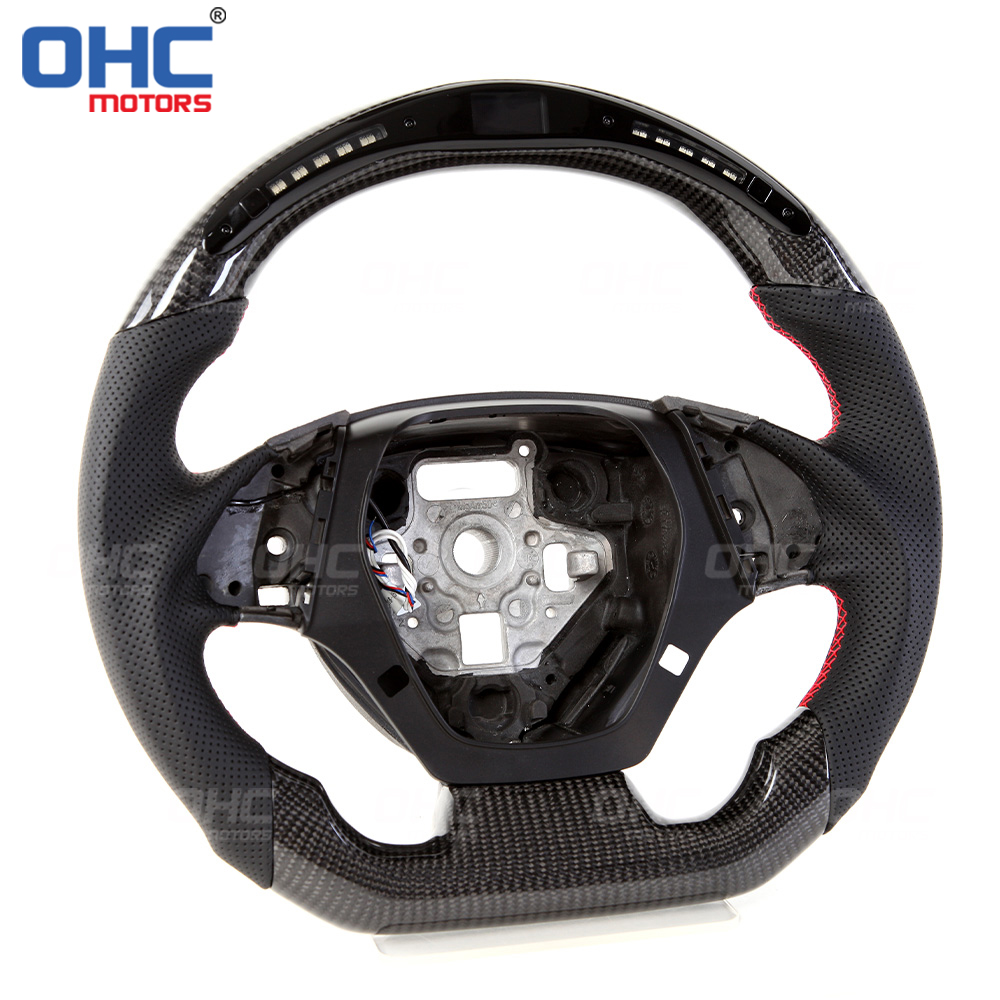 100% carbon fiber steering wheel for Chevrolet Camaro LED RPM Racing Car Steering Wheel Carbon Fiber ohc motors