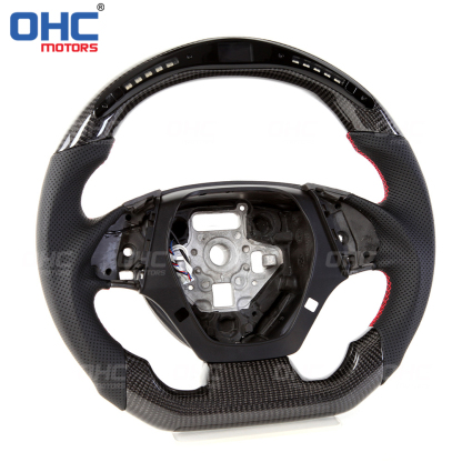 100% carbon fiber steering wheel for Chevrolet Camaro LED RPM Racing Car Steering Wheel Carbon Fiber ohc motors