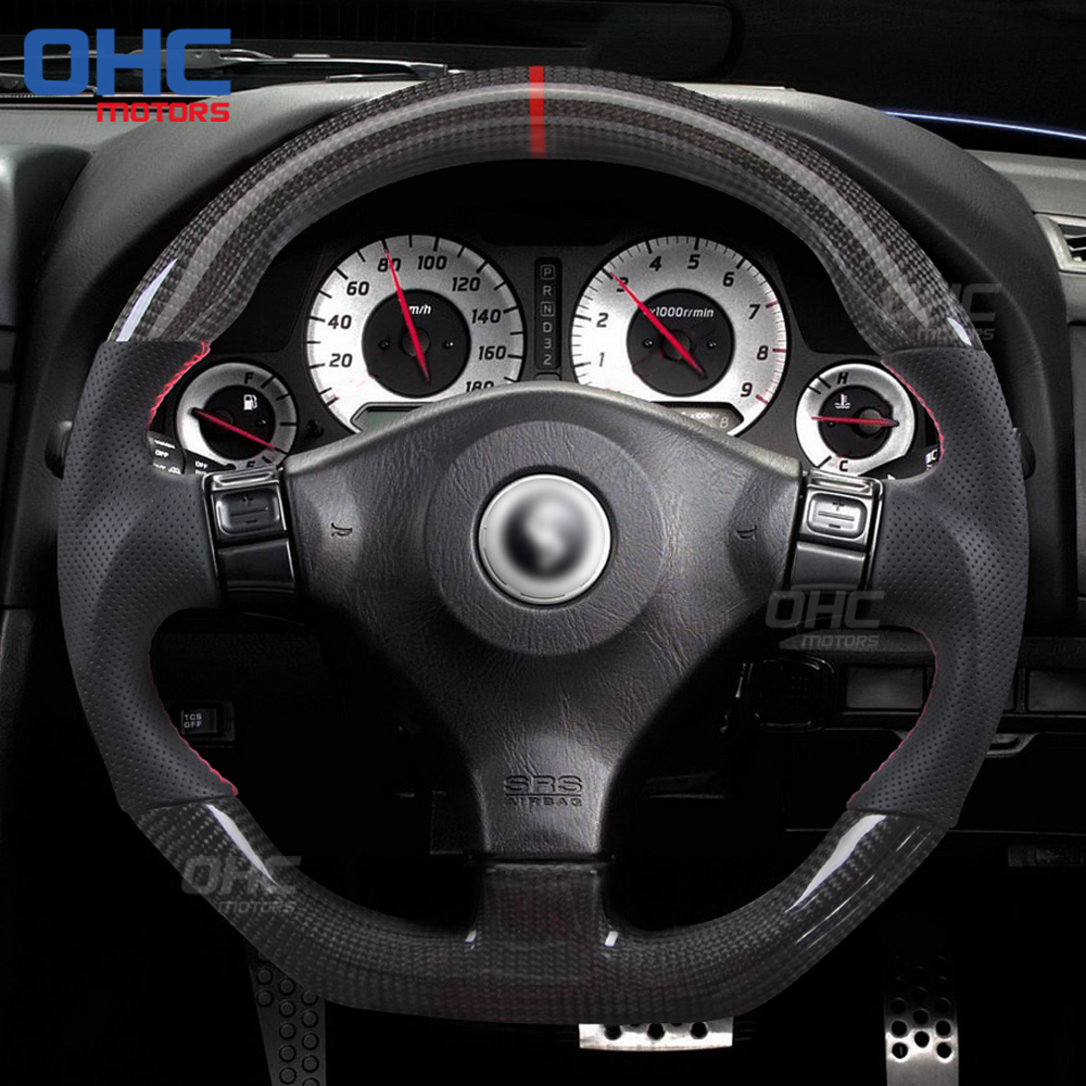 Carbon Fiber Steering Wheel For Nissan GTR R34 LED Racing Car Steering Wheel