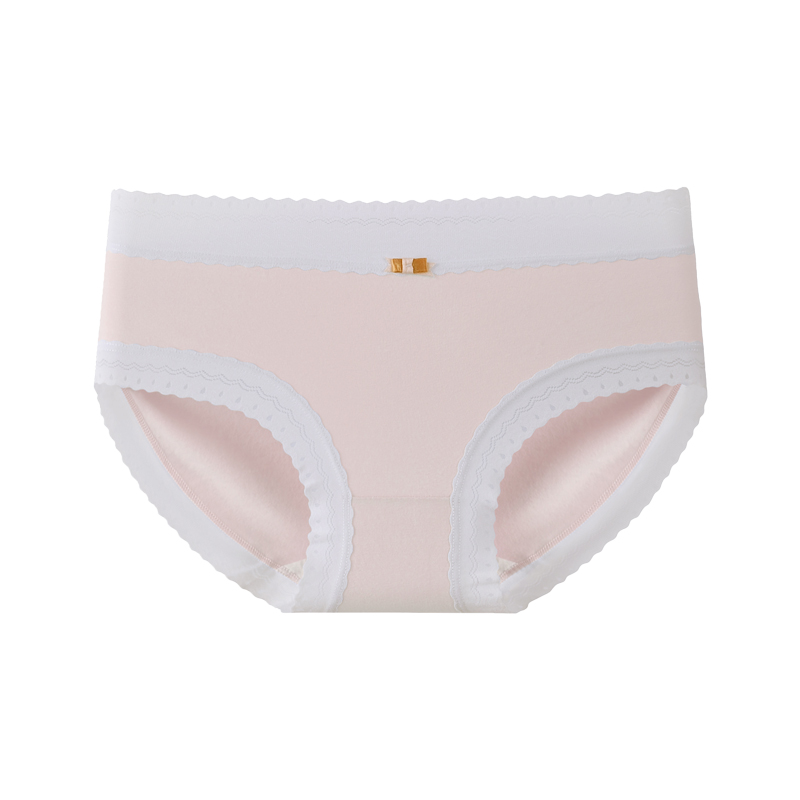 Girls' 16-35 Age Group Minimalist Solid-Color Mid-Rise Briefs Skin-Friendly Comfortable Perfectly Fitting Hips Unrestricted Ease-SLIQIA