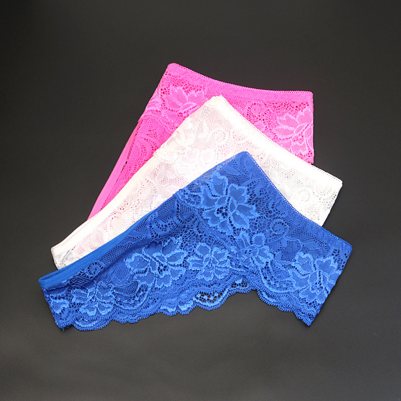 Plus Size Sexy Panties for Women, Alluring Open Crotch, Large Size, Low Waist, Hot Lace Flirting Triangle