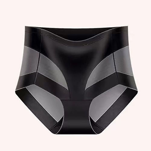 Pure Desire Style Breathable Mesh Panties for Women Plus Size Tummy Control Hip Lift Seamless All-Cotton Antibacterial Crotch Women's Panties