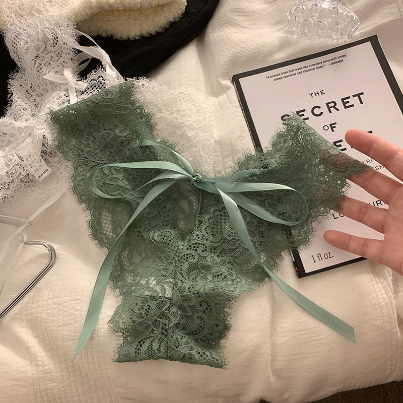 Sexy Lace Girl Underwear Women's Low Waist Cross Strap Hot Pure Desire Sweet Underwear Women-SLIQIA