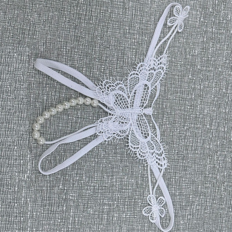 Sexy Lingerie Plus Size Black Lace Sexy Thong Low Waist Sexy Panties Open Crotch Hot Sexy Bow-SLIQIA