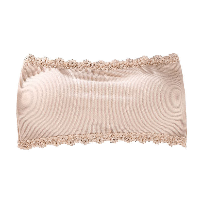 Girl Tube Top Strapless Bra and Undershirt Adjustable No Size Outer Wear Small Chest Push-up Beauty Back Women's Vest Underwear Tube Top Women's-SLIQIA