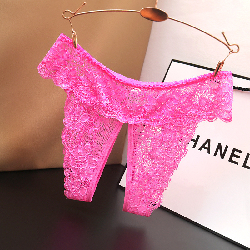 Plus Size Sexy Panties for Women, Alluring Open Crotch, Large Size, Low Waist, Hot Lace Flirting Triangle