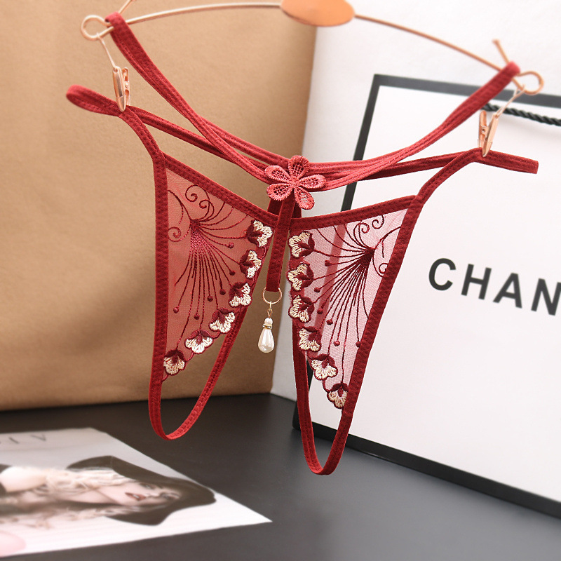 Sexy Lingerie Hollow Out Open Crotch Panties Fun No-Remove T-Pants Accessories Hot Bed Passion Products Set-SLIQIA