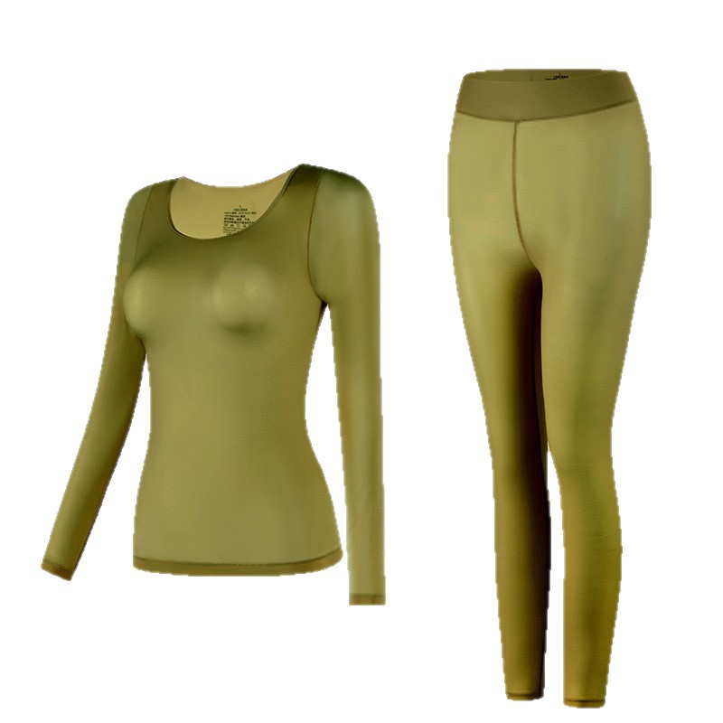 Hot-Selling Beauty Skin Clothing Women's Thermal Suit Autumn Winter Seamless Constant Temperature Heating Thin Body Shaping Autumn Clothes Autumn Pants Base Layer Set