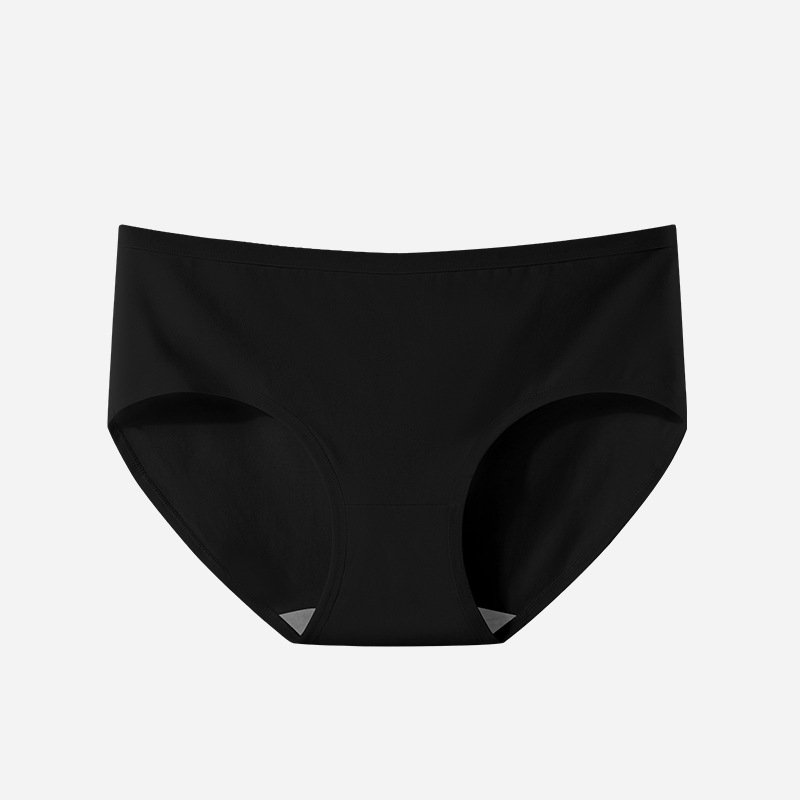 Women's Underwear Pure Cotton Simple Women's Underwear Mid-Waist Hip-Hugging Breathable 10A Antibacterial Pure Cotton Crotch 