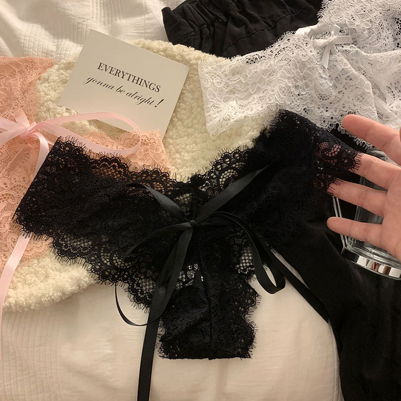 Sexy Lace Girl Underwear Women's Low Waist Cross Strap Hot Pure Desire Sweet Underwear Women-SLIQIA