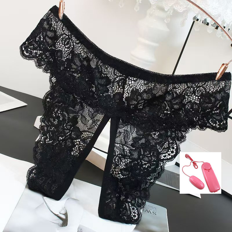  Women's Lingerie Lace Temptation Sexy Hip-Exposing Passionate Fun Panties Crotchless -SLIQIA