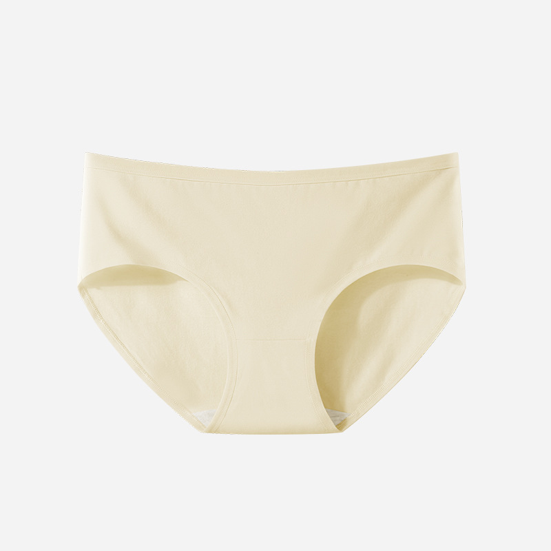 Women's Underwear Pure Cotton Simple Women's Underwear Mid-Waist Hip-Hugging Breathable 10A Antibacterial Pure Cotton Crotch 