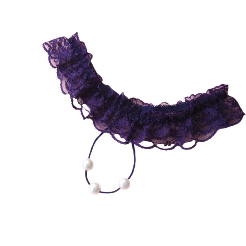 Sexy Lingerie Plus Size Black Lace Sexy Thong Low Waist Sexy Panties Open Crotch Hot Sexy Bow-SLIQIA