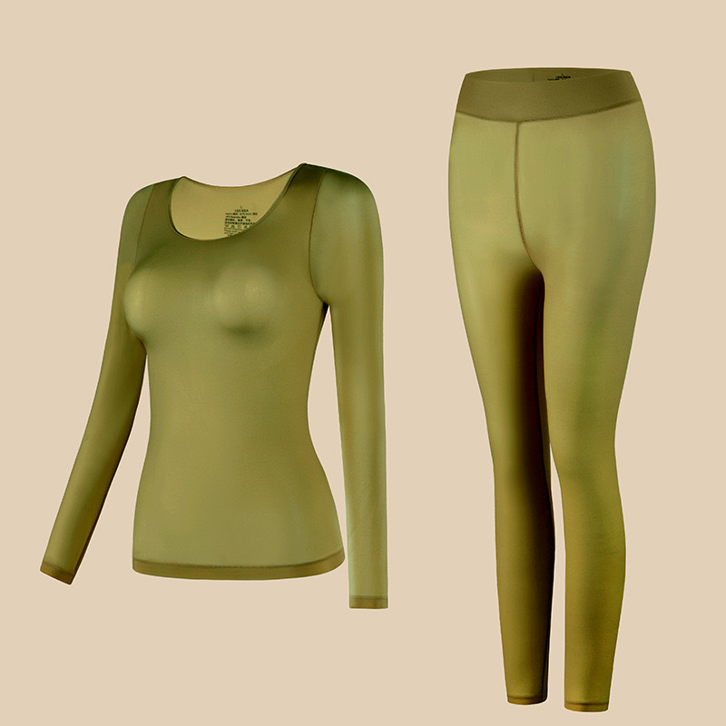 Hot-Selling Beauty Skin Clothing Women's Thermal Suit Autumn Winter Seamless Constant Temperature Heating Thin Body Shaping Autumn Clothes Autumn Pants Base Layer Set