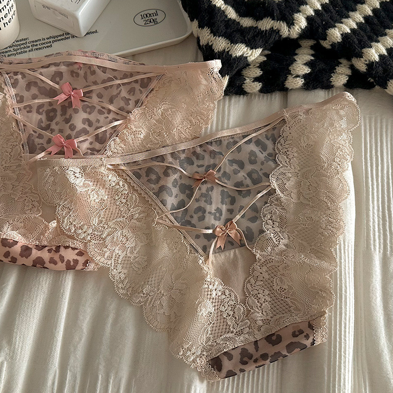 Luxurious High-End Triangle Panties for Women Lace Mesh 2025 New Sexy Alluring Low Waist Panties -SLIQIA