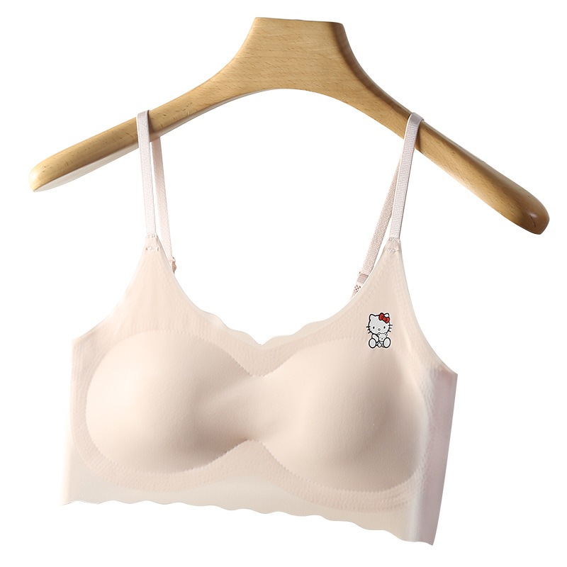 New Seamless Developmental Period Girl Bra for Middle School Students, Beautiful Back Underwear, Anti-Exposure with Chest Pads, Student Camisole Tube Top-SLIQIA