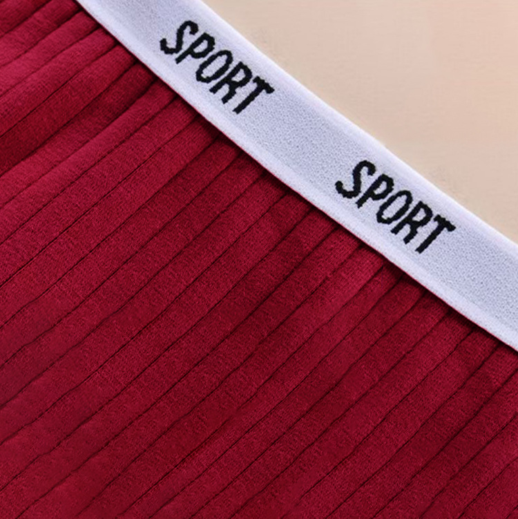 New Women's Pure Cotton Underwear Soft Comfortable Large Size Mid-Low Waist Sports Fitness Triangle Panties-SLIQIA