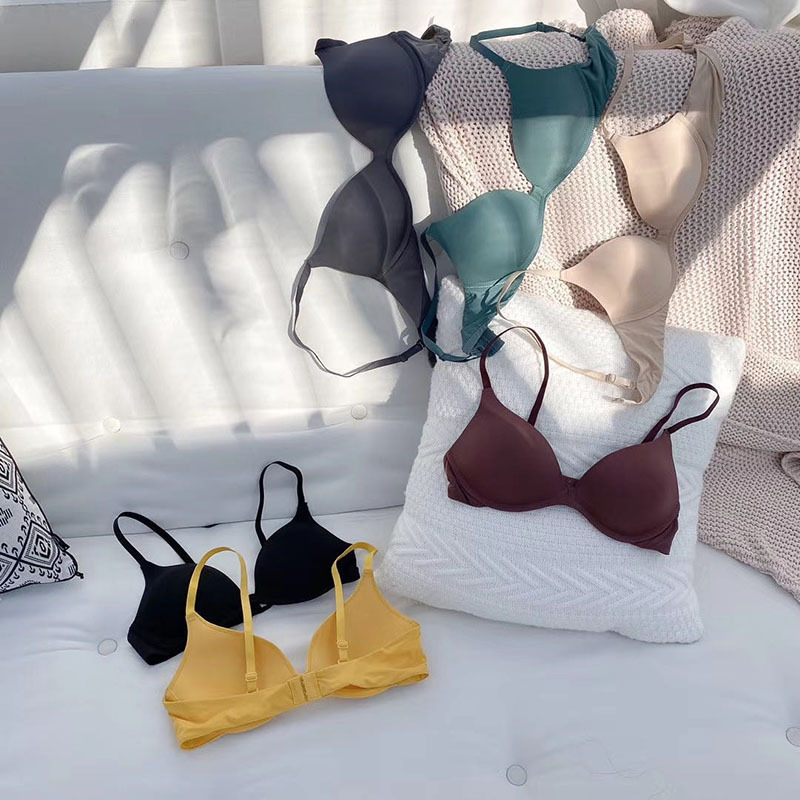 Japanese Style Simple One-Piece Smooth Surface Thin Cup Large Bust Minimizing Bra -SLIQIA