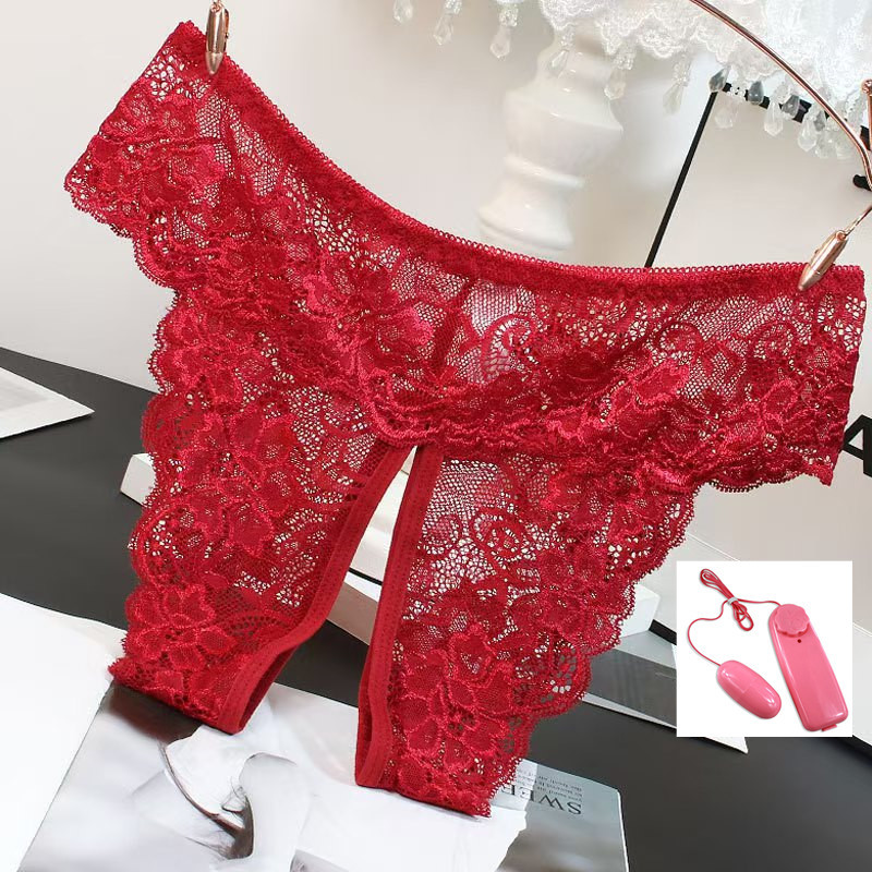  Women's Lingerie Lace Temptation Sexy Hip-Exposing Passionate Fun Panties Crotchless -SLIQIA
