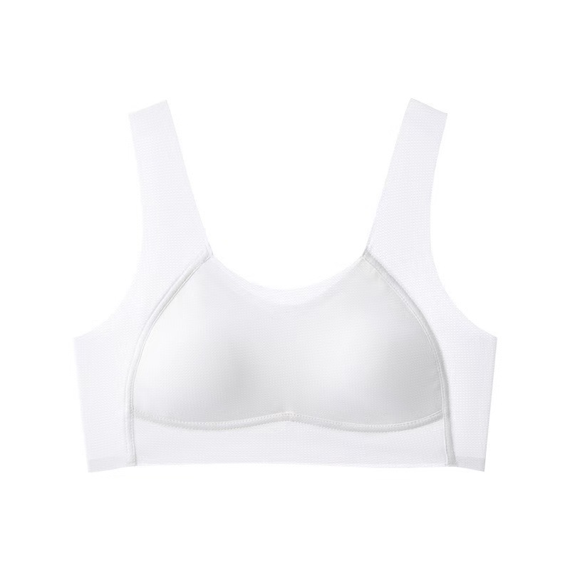 Antibacterial Mulberry Silk Girls' Bra for Middle School Girls, Big Girls' Vest for Developmental Period, Teenagers' and High School Students' Sports Bra