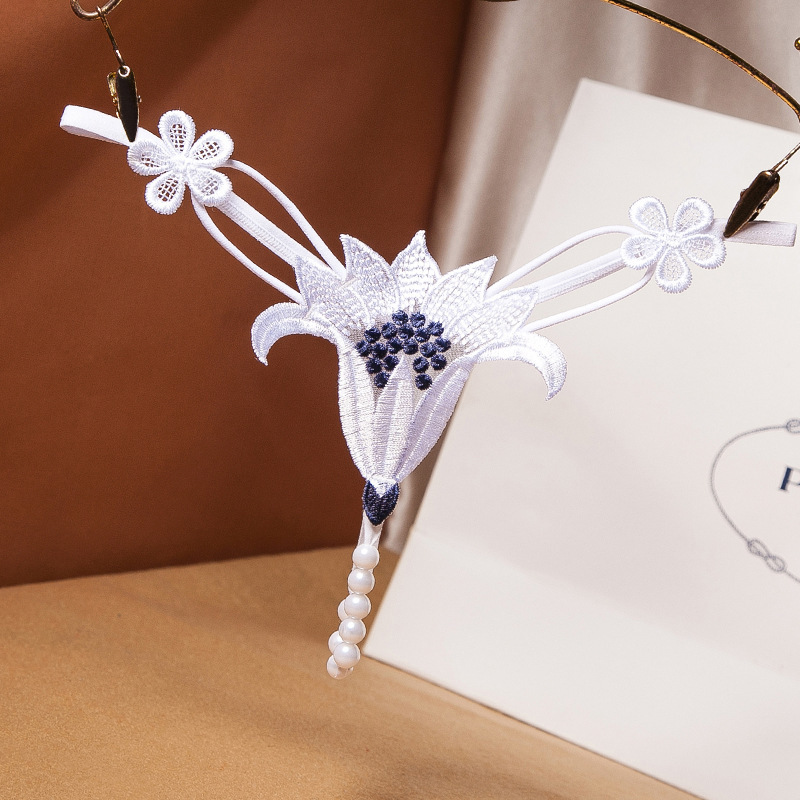 Sexy Lingerie Hollow Out Open Crotch Panties Fun No-Remove T-Pants Accessories Hot Bed Passion Products Set-SLIQIA