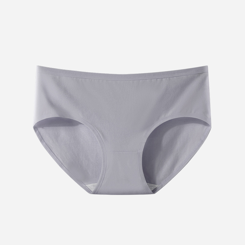 Women's Underwear Pure Cotton Simple Women's Underwear Mid-Waist Hip-Hugging Breathable 10A Antibacterial Pure Cotton Crotch 
