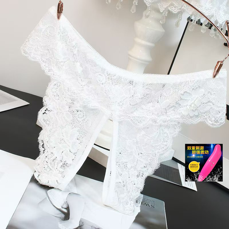  Women's Lingerie Lace Temptation Sexy Hip-Exposing Passionate Fun Panties Crotchless -SLIQIA