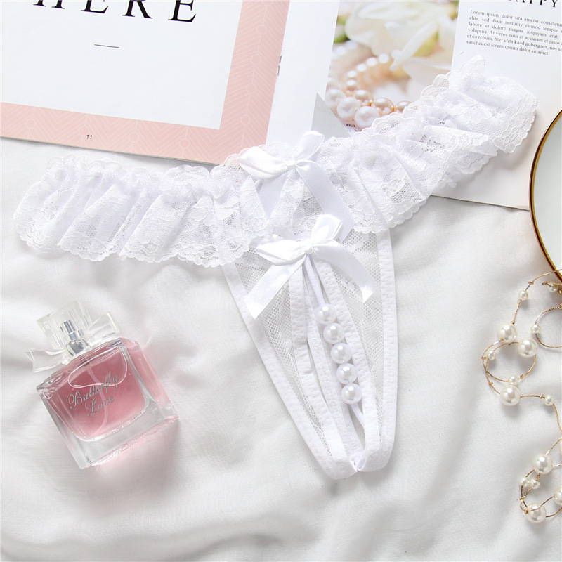 Sexy Lingerie Hollow Out Open Crotch Panties Fun No-Remove T-Pants Accessories Hot Bed Passion Products Set-SLIQIA