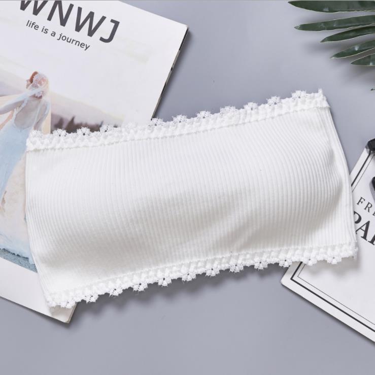 Girl Tube Top Strapless Bra and Undershirt Adjustable No Size Outer Wear Small Chest Push-up Beauty Back Women's Vest Underwear Tube Top Women's-SLIQIA