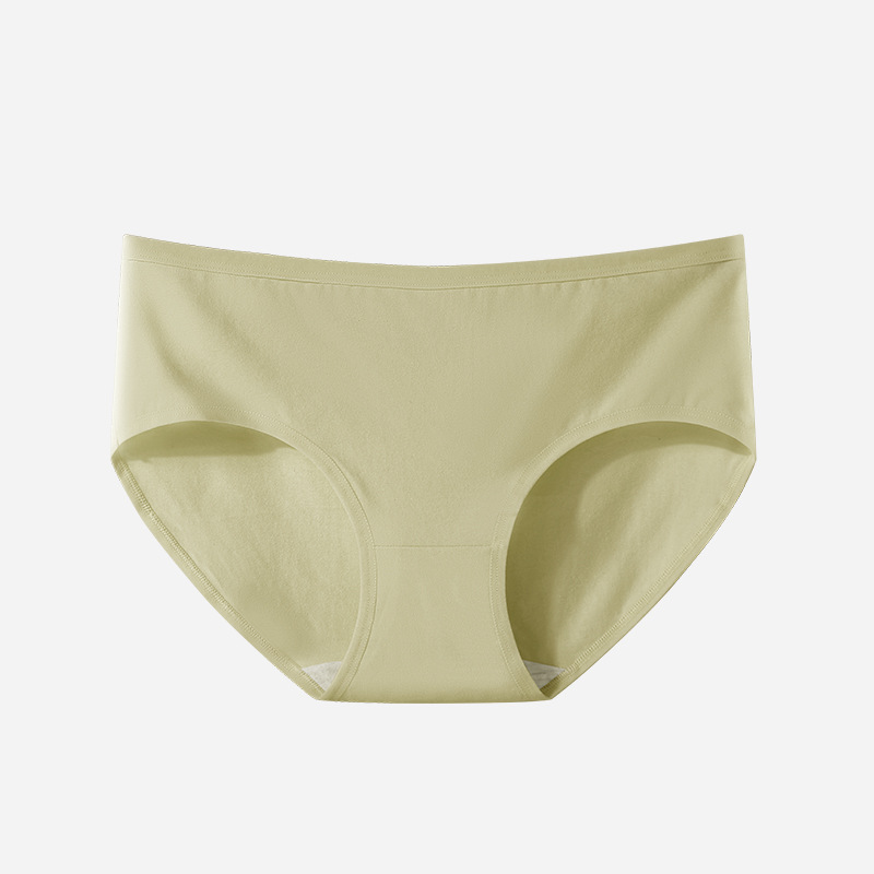 Women's Underwear Pure Cotton Simple Women's Underwear Mid-Waist Hip-Hugging Breathable 10A Antibacterial Pure Cotton Crotch 