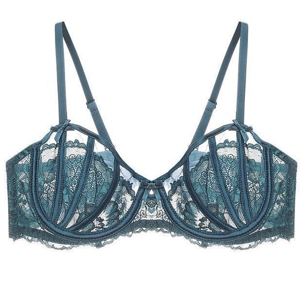 French Style Bra Push-Up Women's Ultra-Thin Large Bust Underwire Sexy Lace Bra Set for Sagging Pure Desire