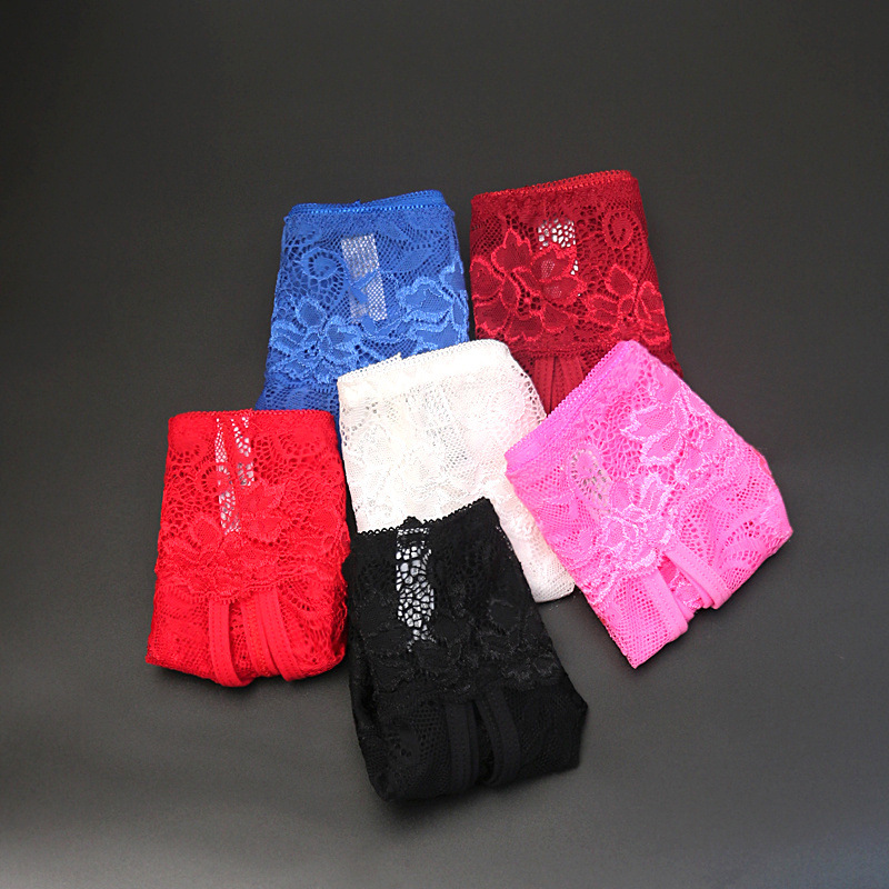 Plus Size Sexy Panties for Women, Alluring Open Crotch, Large Size, Low Waist, Hot Lace Flirting Triangle