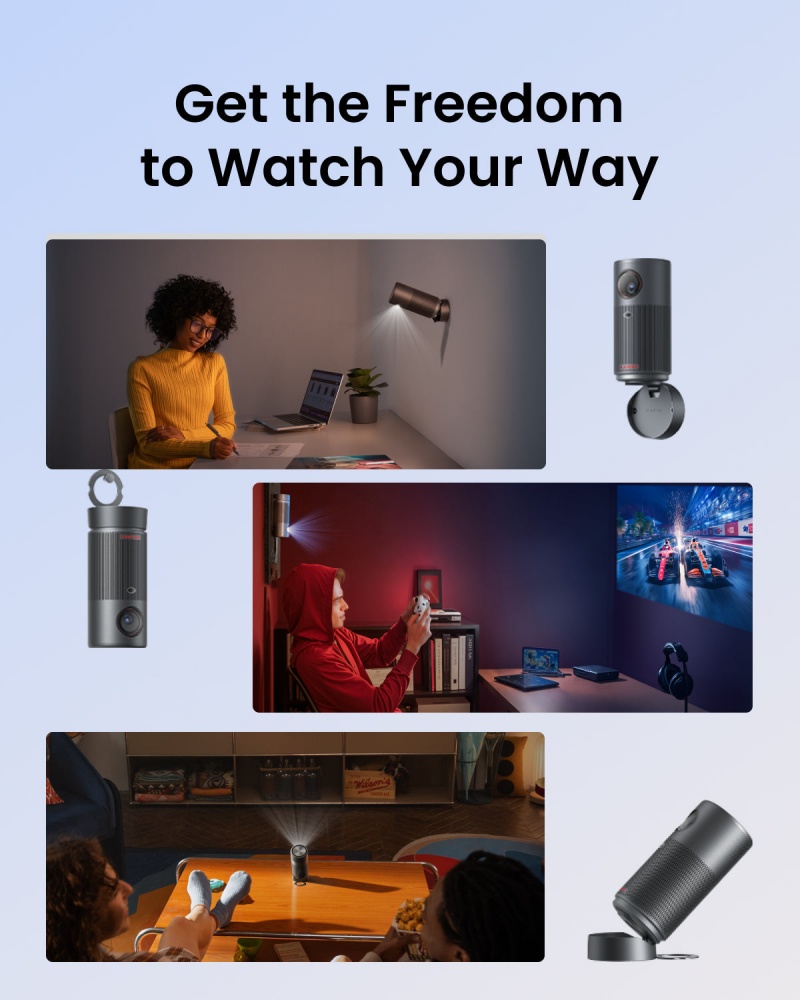 NEBULA Capsule Air Google TV Projector Portable 2H Play Officially Licensed NFLX
