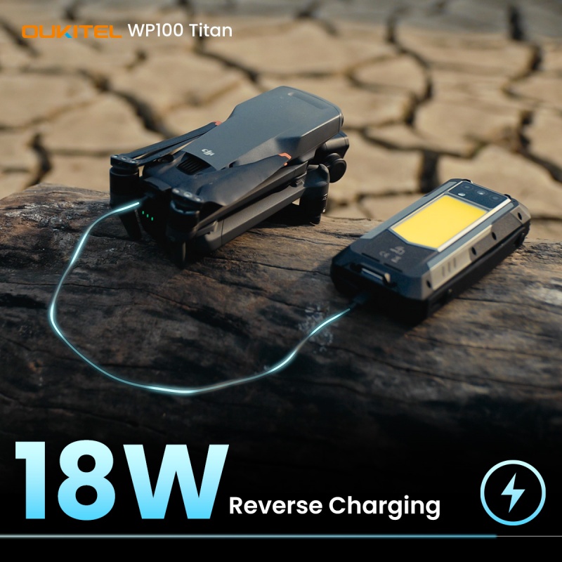 Oukitel WP100 Titan: a rugged phone with a 33,000 mAh battery and a projector