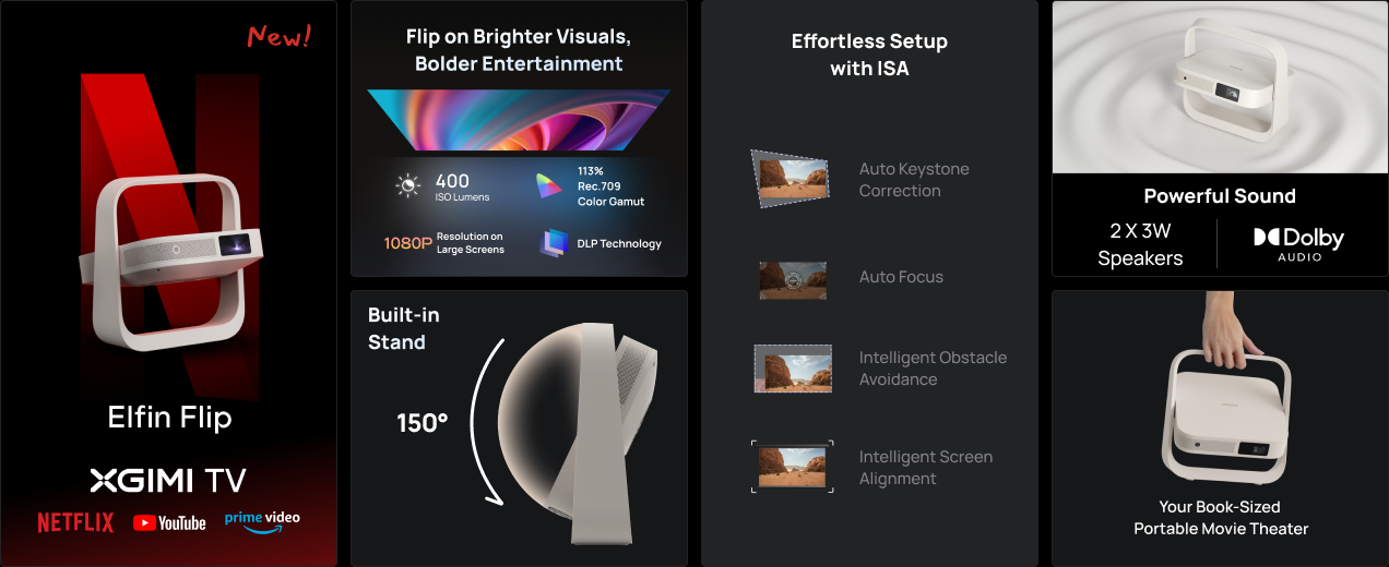 Elfin Flip with NETFLIX,ISA,Dolby Audio and others